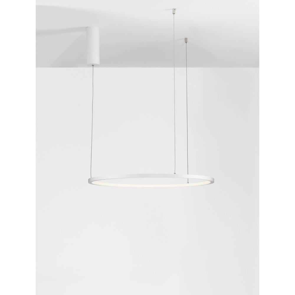 Round pendant lamp Tarquin white Ø 60cm