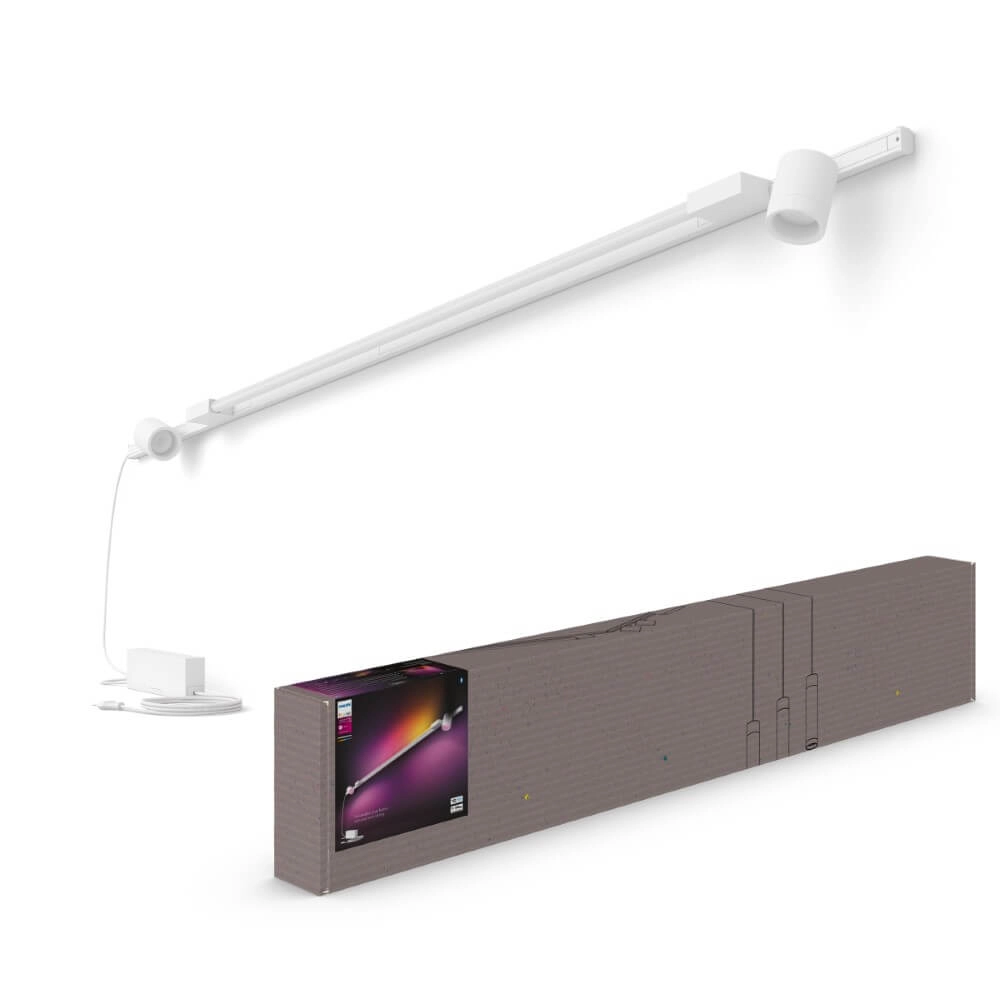 Hue Perifo - White and color set of 2 wall spotlights and gradient white Philips 8719514407909