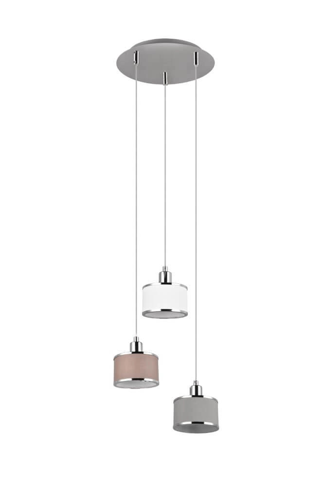 3-light pendant lamp Kaprun round Ø 29cm Trio 4017807581164
