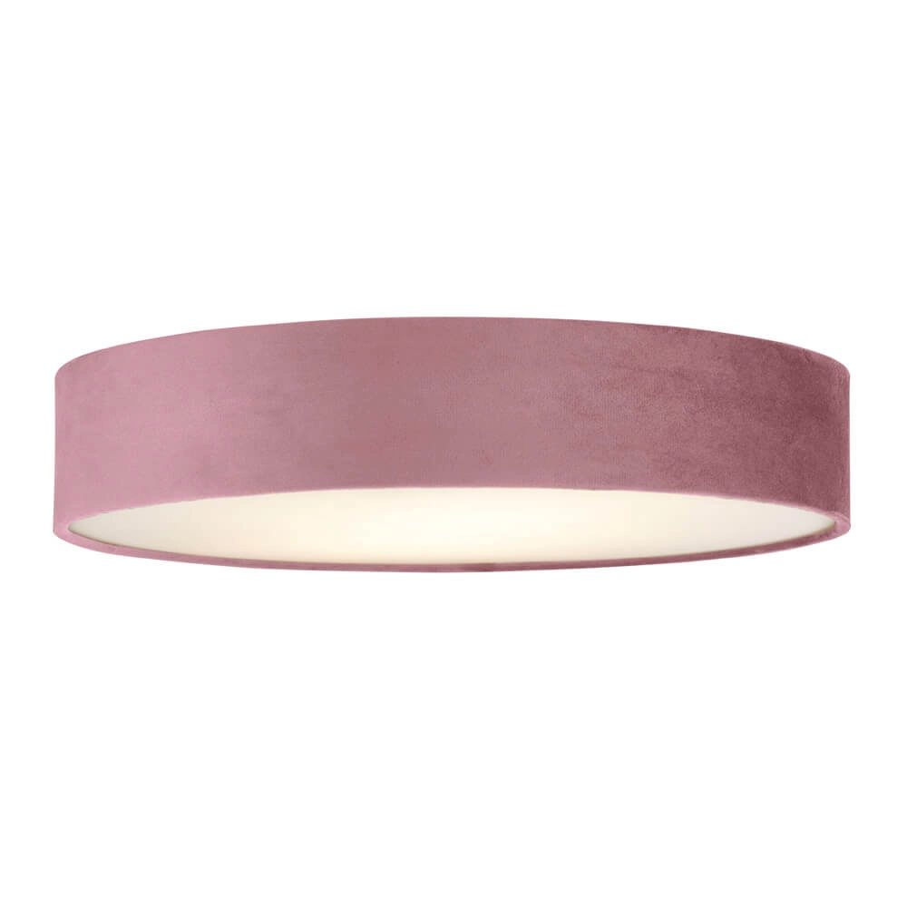 Ceiling lamp Drum Pleat 50cm velvet pink