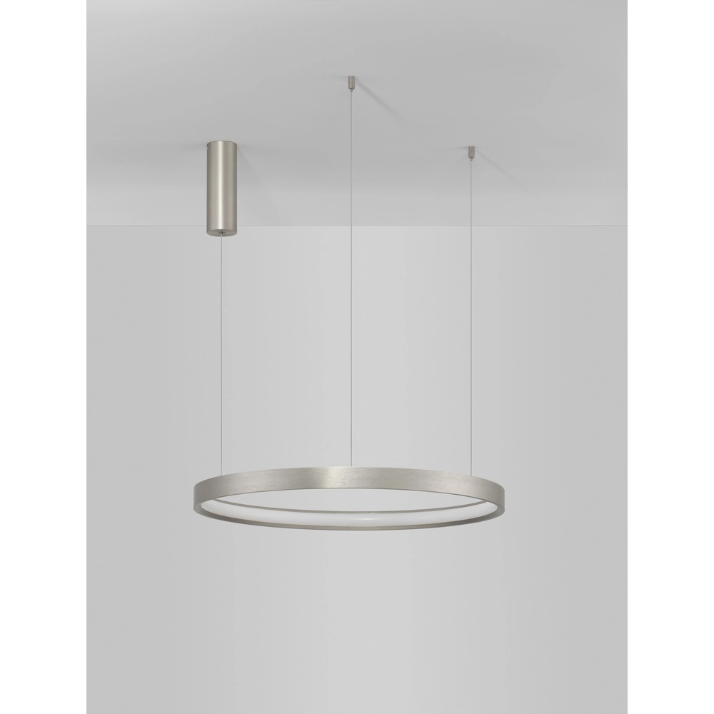Round pendant lamp Perrine silver grey Ø 60cm Lyora 5212017438430