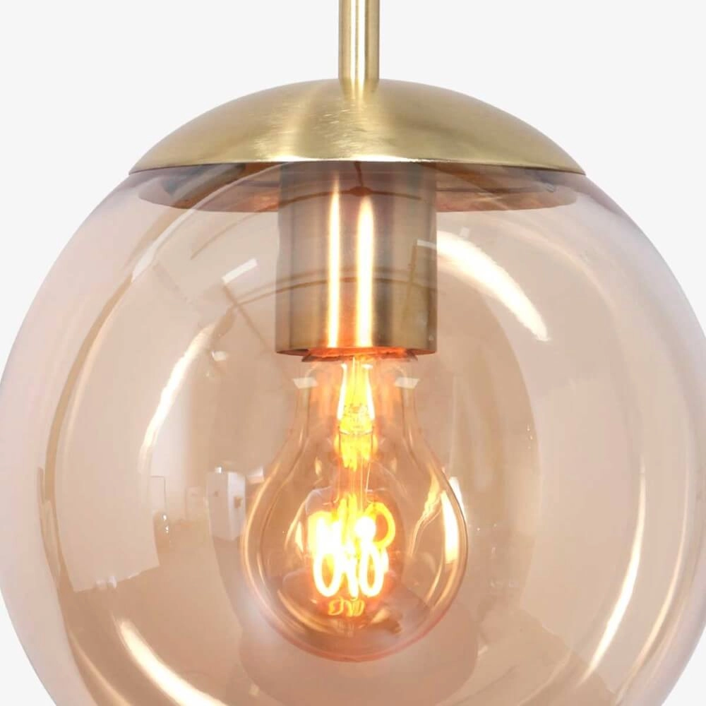 Gold glass hanging lamp Bolique Ø 20cm Steinhauer 8712746166354