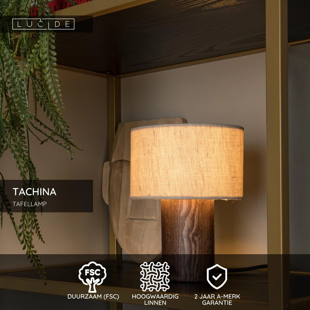Table lamp Tachina wood E14 Lucide 5411212061508