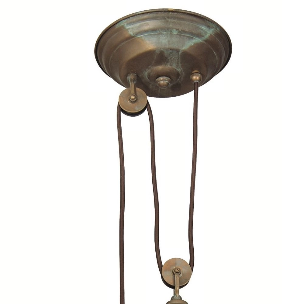Porch hanging lamp Veranda 4 32cm copper brown Franssen 8021035005763