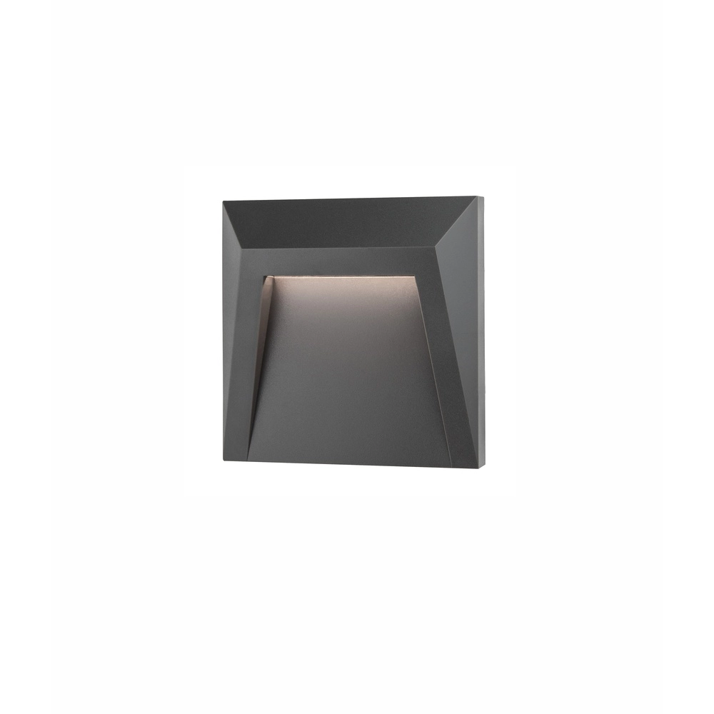 Square wall lamp Luton 12.5cm grey Lyora 5212017411129