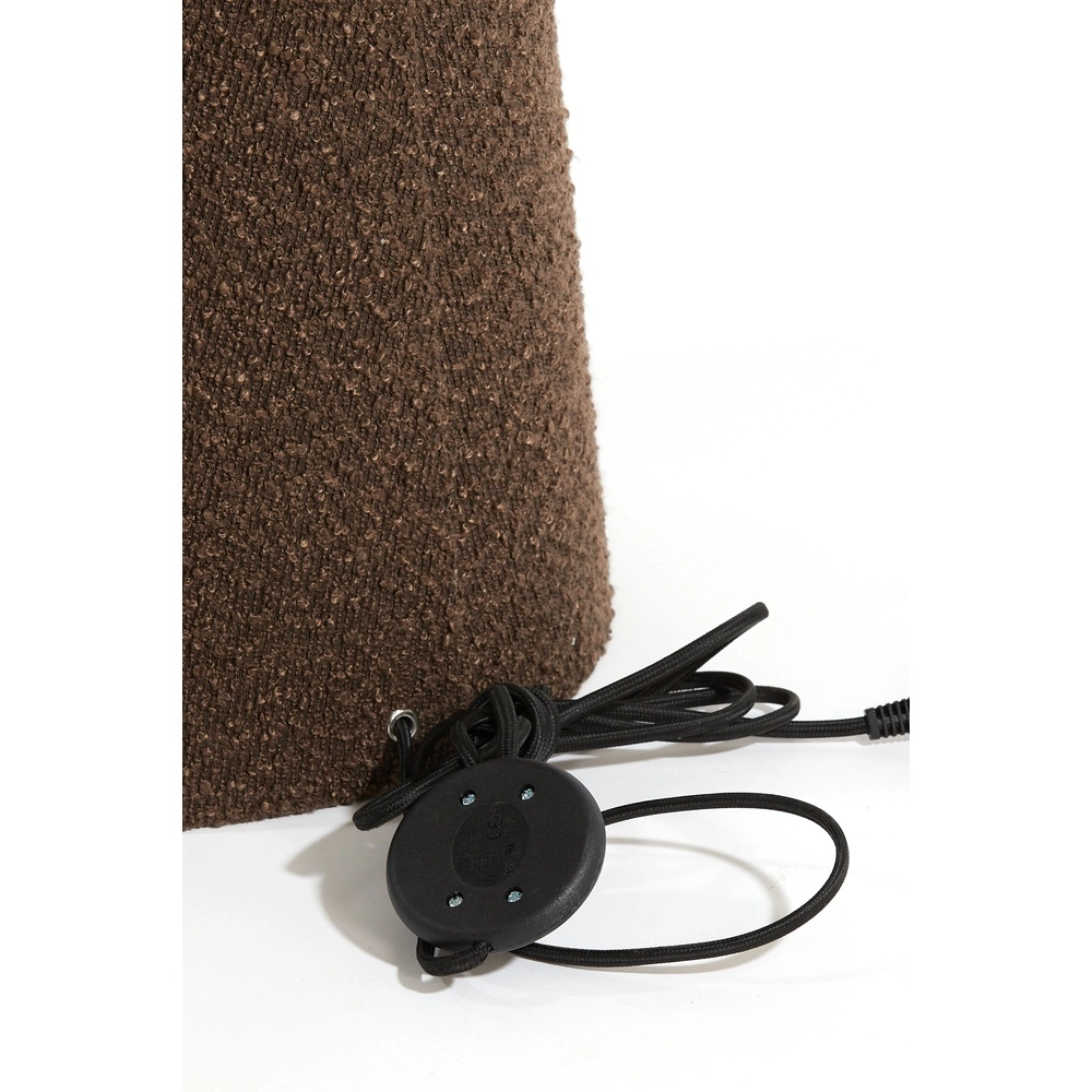 Floor lamp Micky Ø 38cm - bouclé - brown Light & Living 8717807782788
