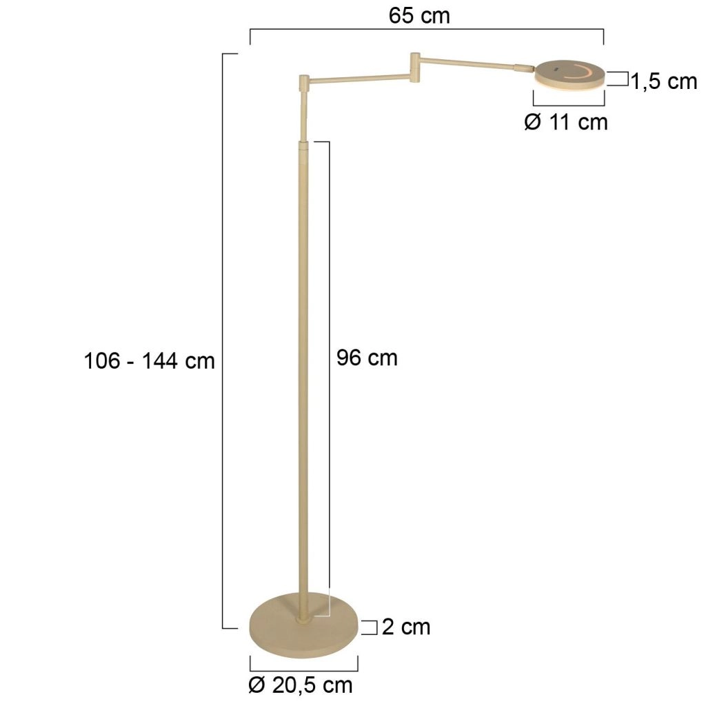 Reading lamp Soleil Sand brown Steinhauer 8712746180695