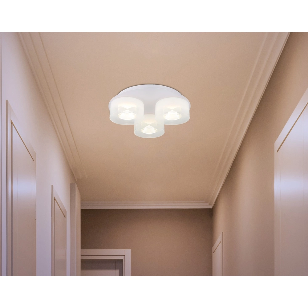 Design ceiling lamp Belinda 3-light white Globo 9007371528318