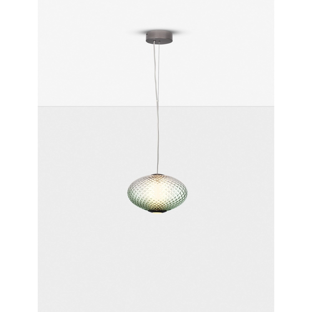 Pendant lamp Aora oval green glass Lyora 5212017483850