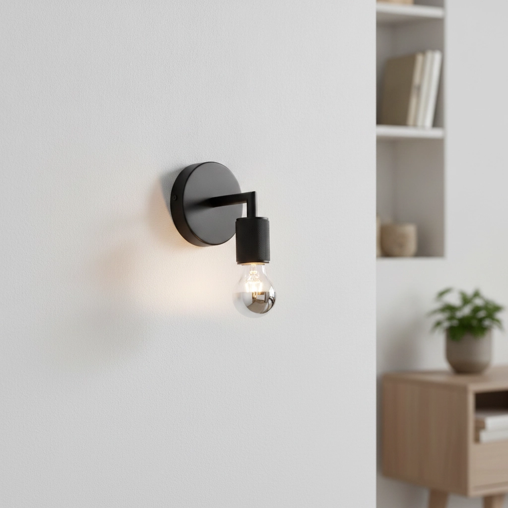Minimalist wall lamp Royal black