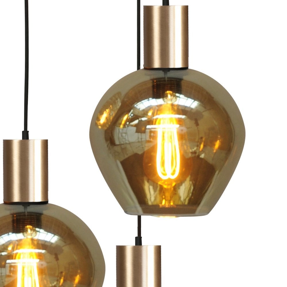 Black hanging lamp with gold Bounty 5 lights with gold fitting Masterlight 8718121245720