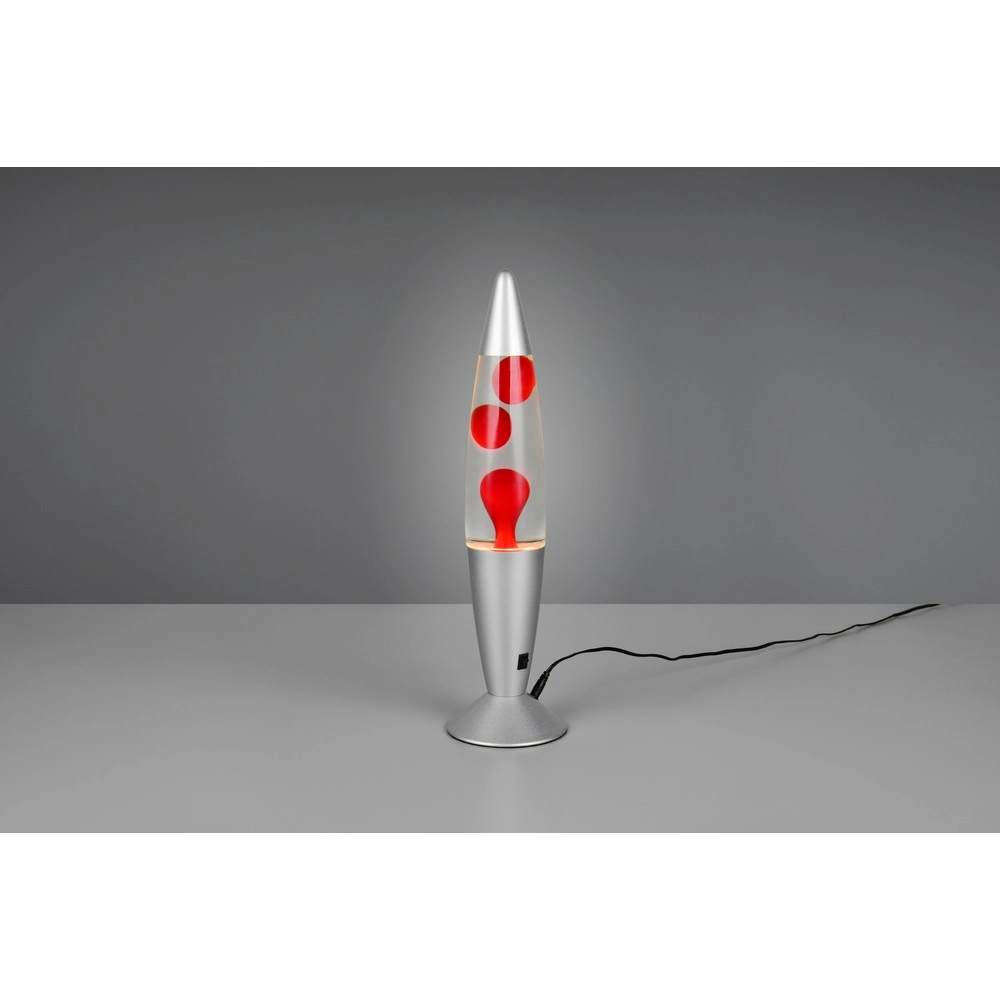 Lava lamp Vesuv silver with red Trio 4017807668384