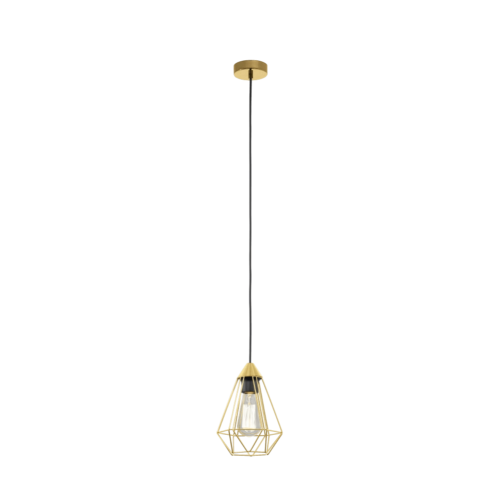 Golden pendant lamp Tarbes Ø 17.5cm