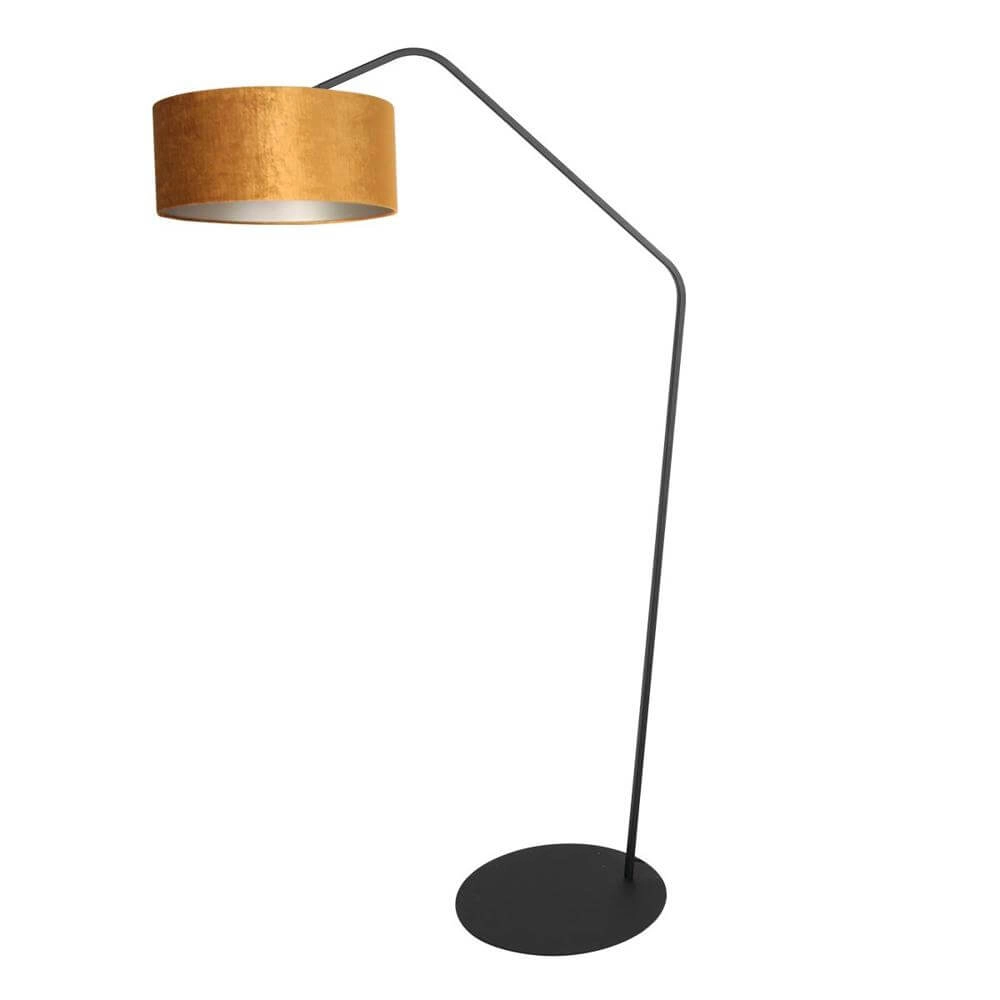 Floor lamp Zig-Zag black with gold shade Ø 40cm Steinhauer 8712746179224