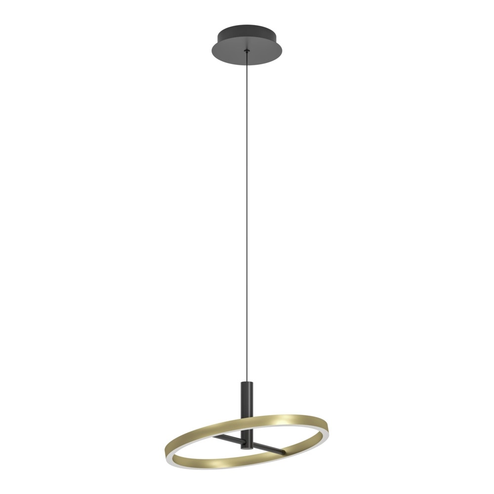 Pendant lamp Brest 1-light black with gold