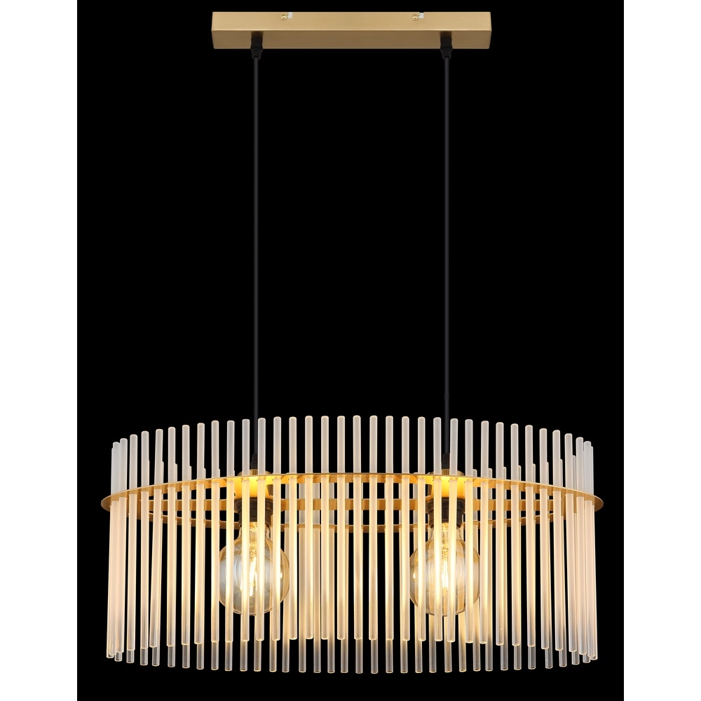 Pendant lamp Gorley Gold with white glass sticks Globo 9007371509140