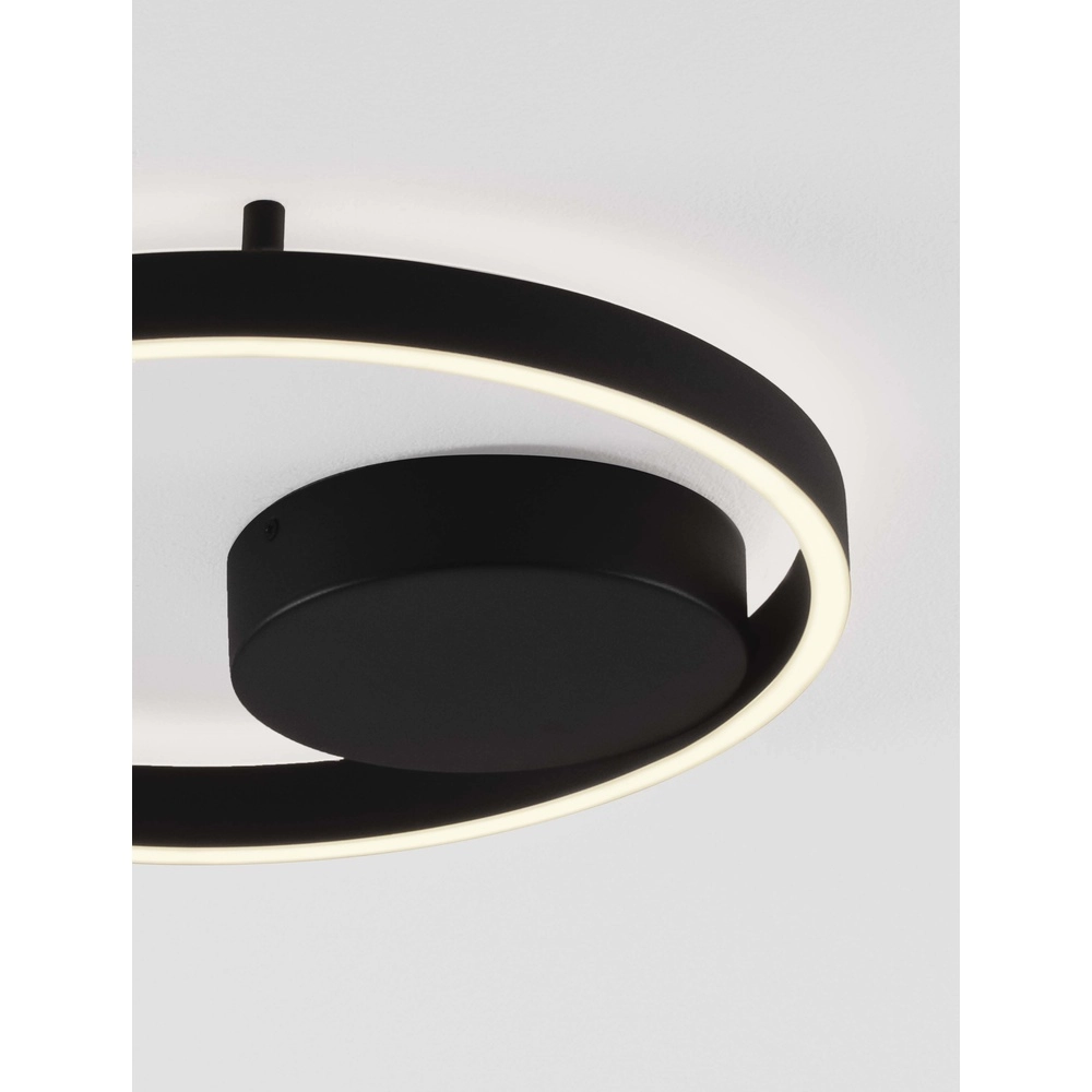 Ceiling lamp Hedra round Ø 40cm black Lyora 5212017448866