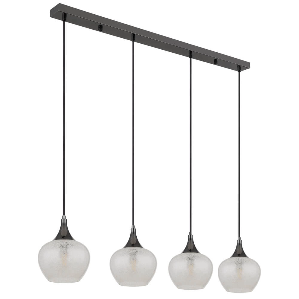 Anthracite pendant lamp Maxy with white glass 4-lights Globo 9007371456178