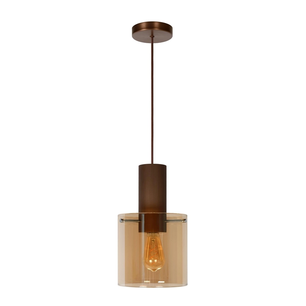 Pendant lamp Toledo Ø 20cm amber glass