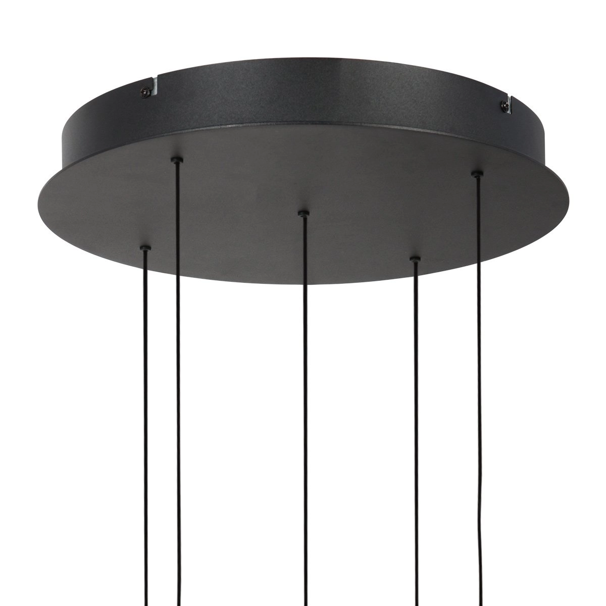 5-light vide pendant lamp Belluno LED - Black with Glass Steinhauer 8712746183887