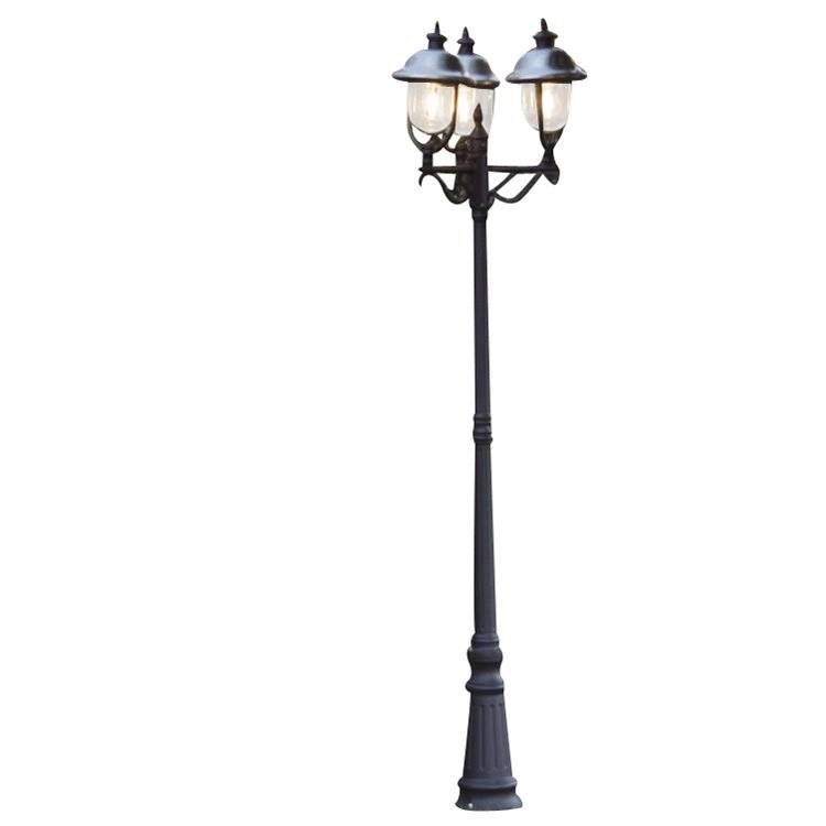 Terrace lamp Parma 218cm stainless steel with black