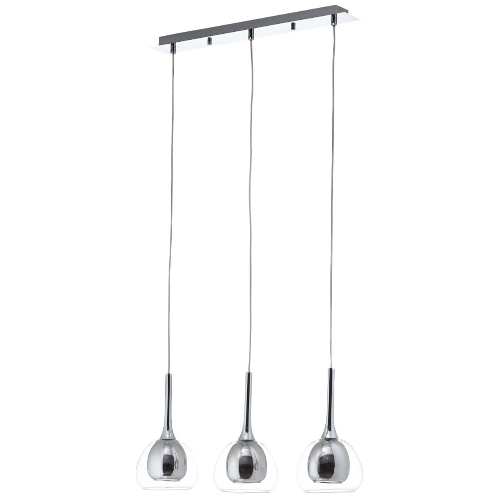Dining room pendant lamp Hadan chrome with smoke glass Brilliant 4004353360848