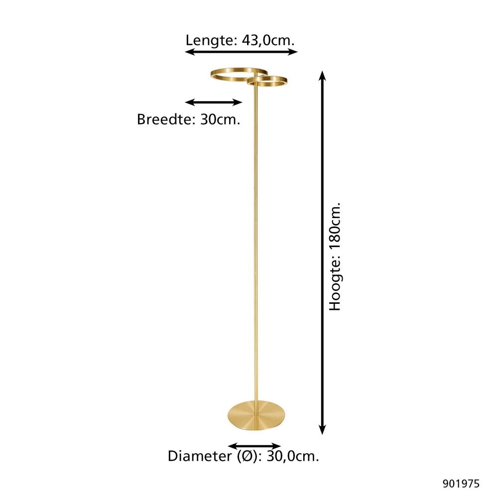 Design floor lamp Castelpoto 1 gold Eglo 9008606357321