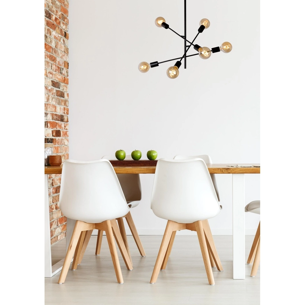 Ceiling lamp Lester black 6-lights Lucide 5411212211033
