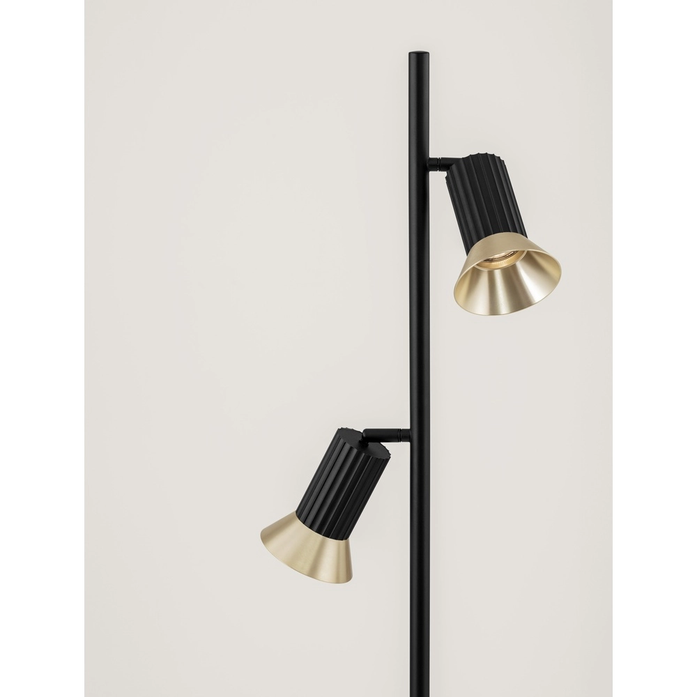 Design floor lamp Luvia black with gold Lyora 5212017475619