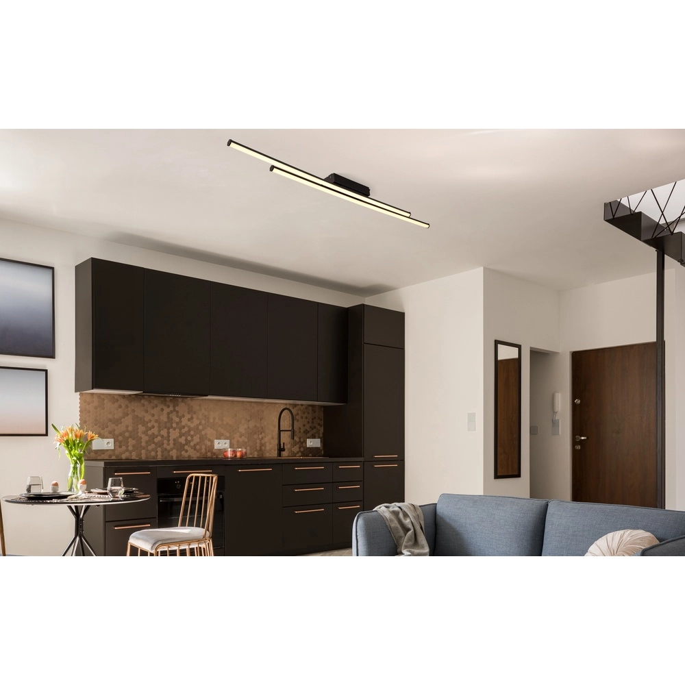 Modern ceiling lamp Kirina 110cm black Globo 9007371518234