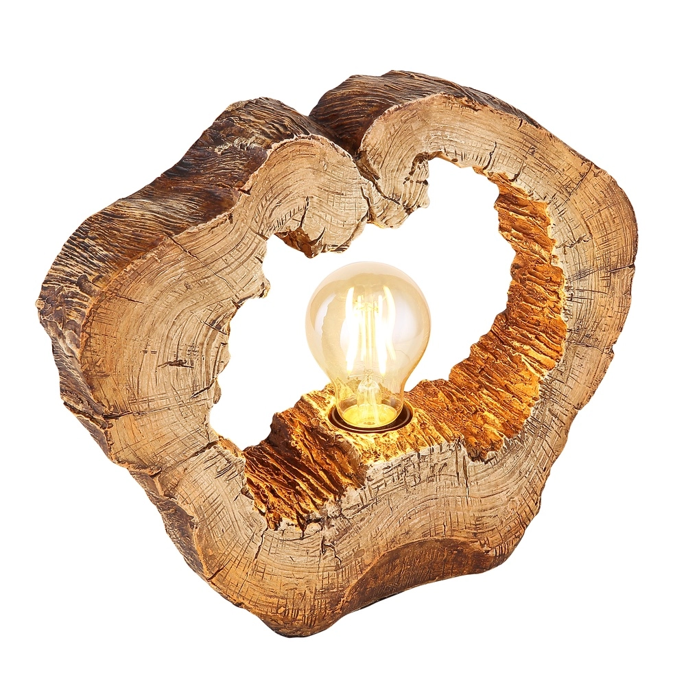 Unique table lamp Vinzenz wood