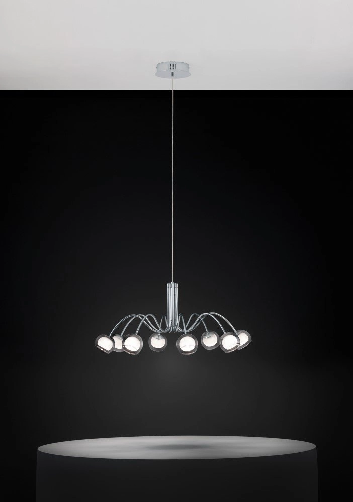 8-light hanging lamp Malagon chrome Stars of Light 9002759391492