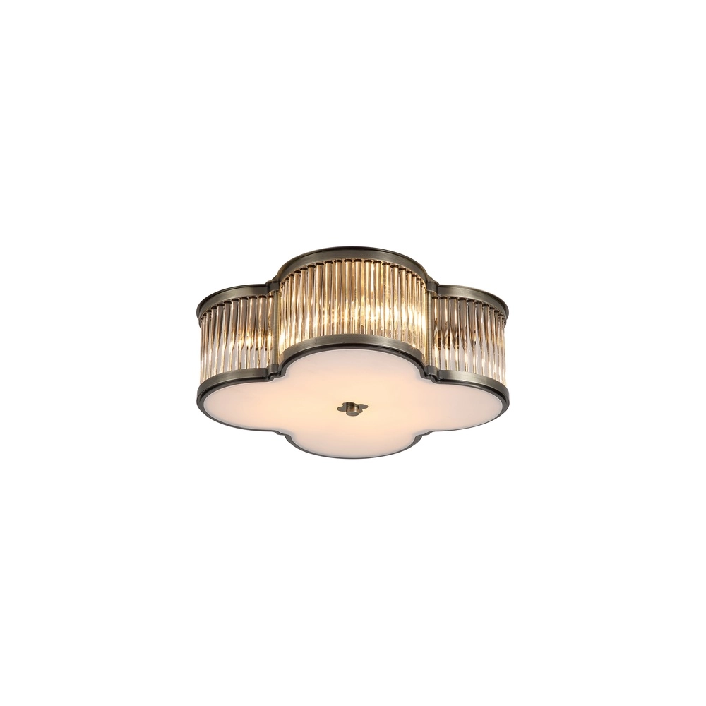 Ceiling lamp Lotus antique brass Ø 39cm
