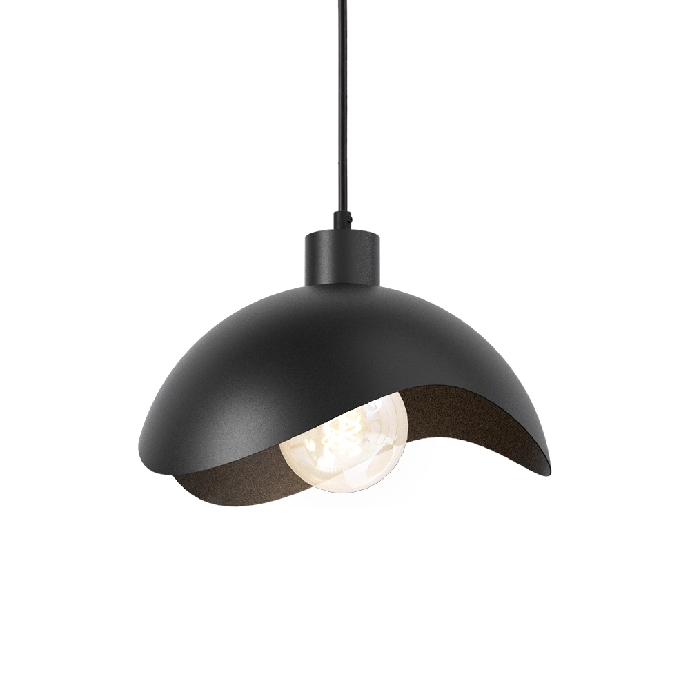 Design pendant lamp Volta Ø30cm - wavy - black Masterlight 8718121395517