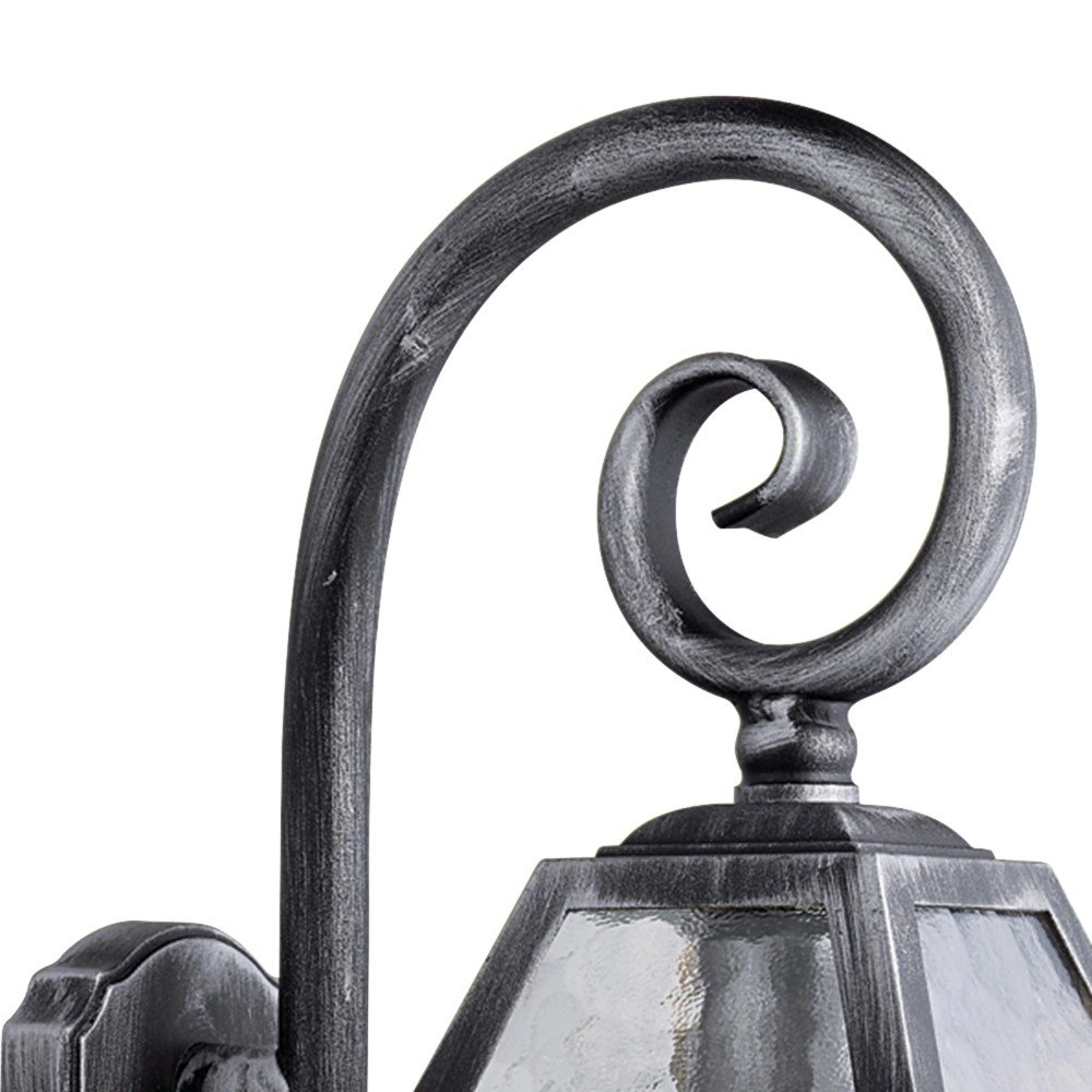 Classic wall lamp Genoa Curl black silver Searchlight 5013874335999