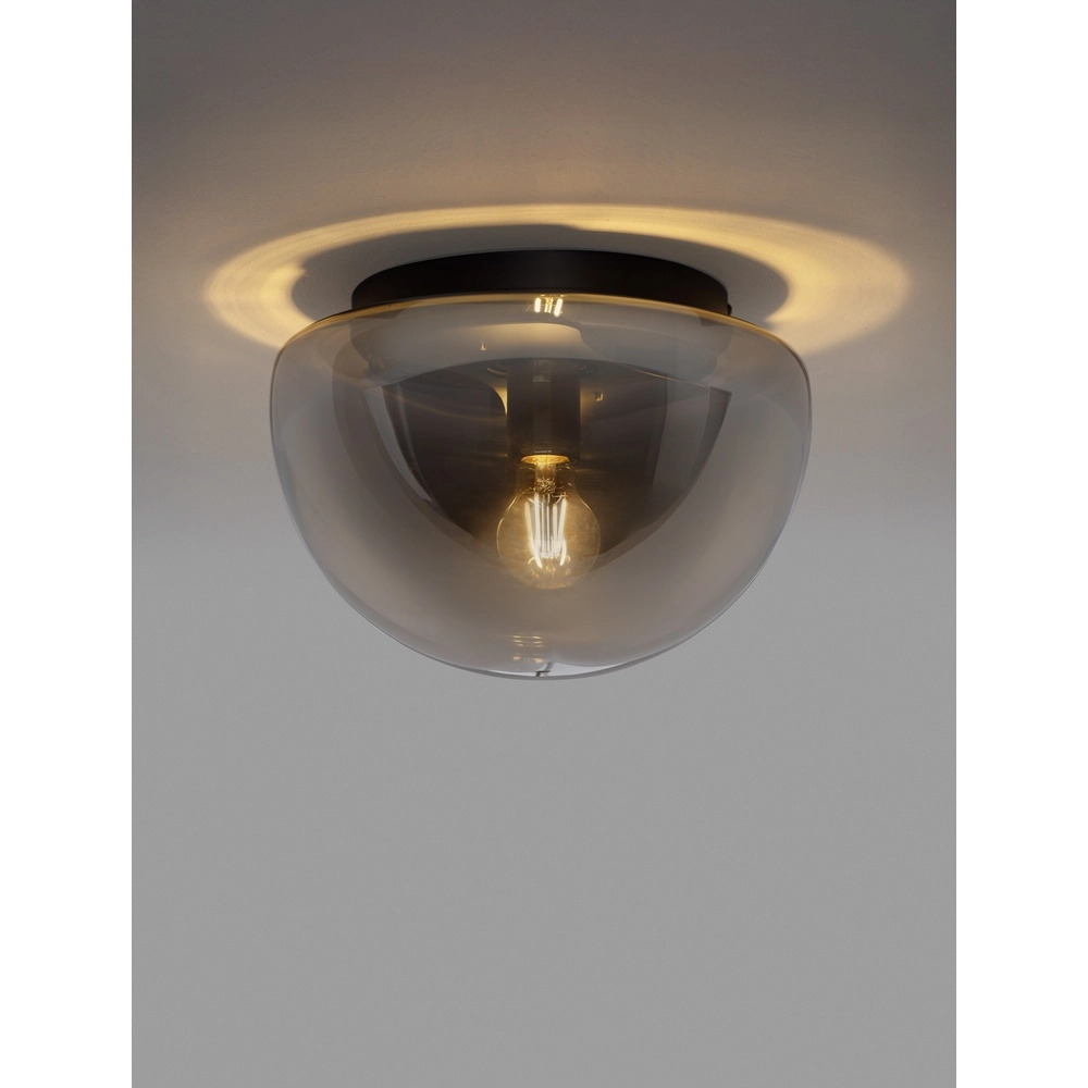 Ceiling lamp Ebony smoke glass Ø 31.5cm
