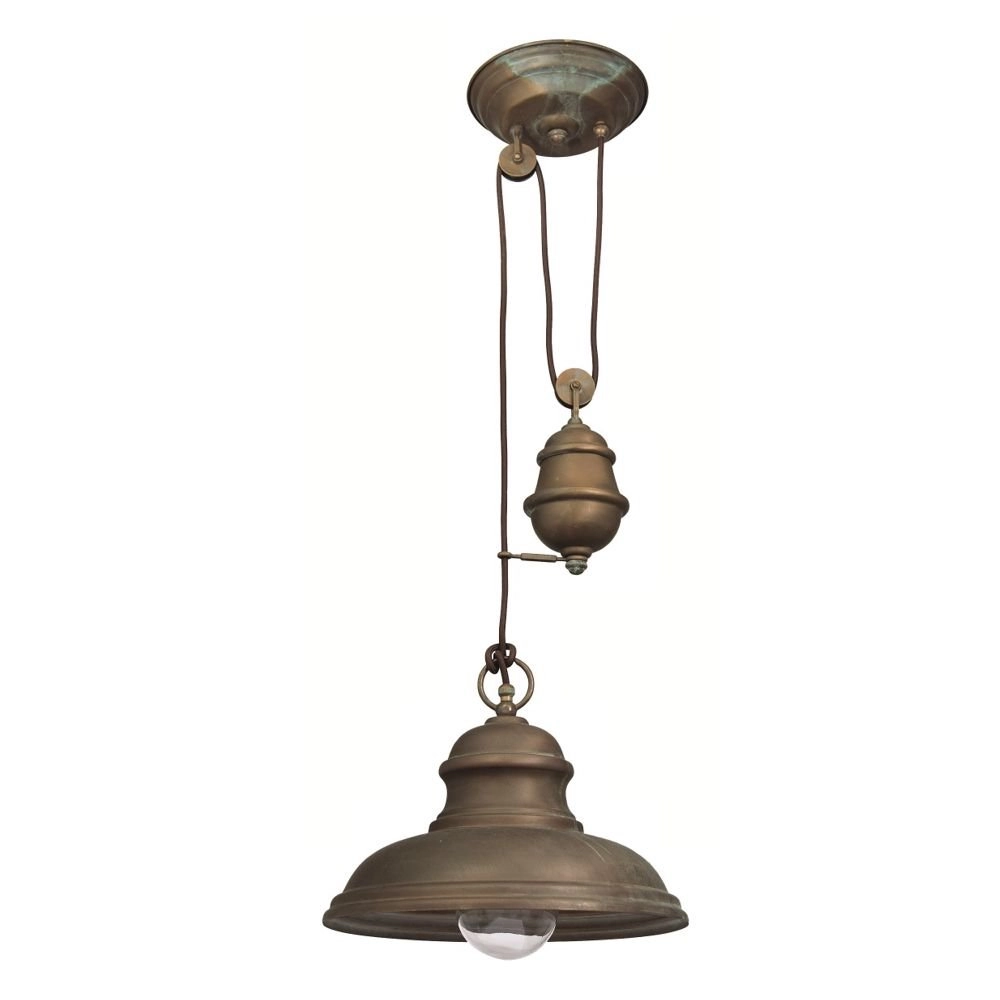 Porch hanging lamp Veranda 4 32cm copper brown