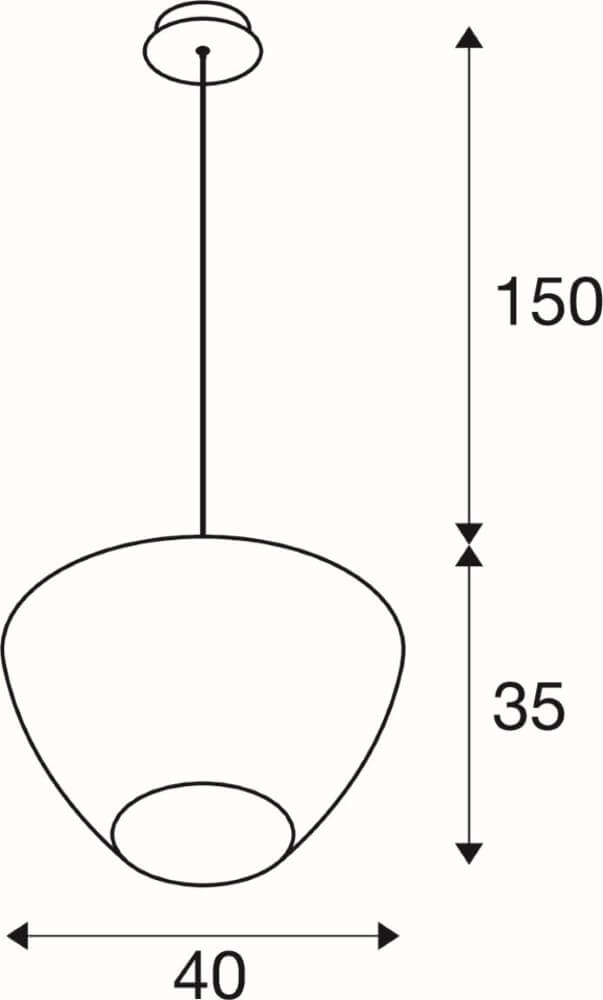 Glass pendant lamp Pantilo Ø 40cm - gold SLV 4024163290029