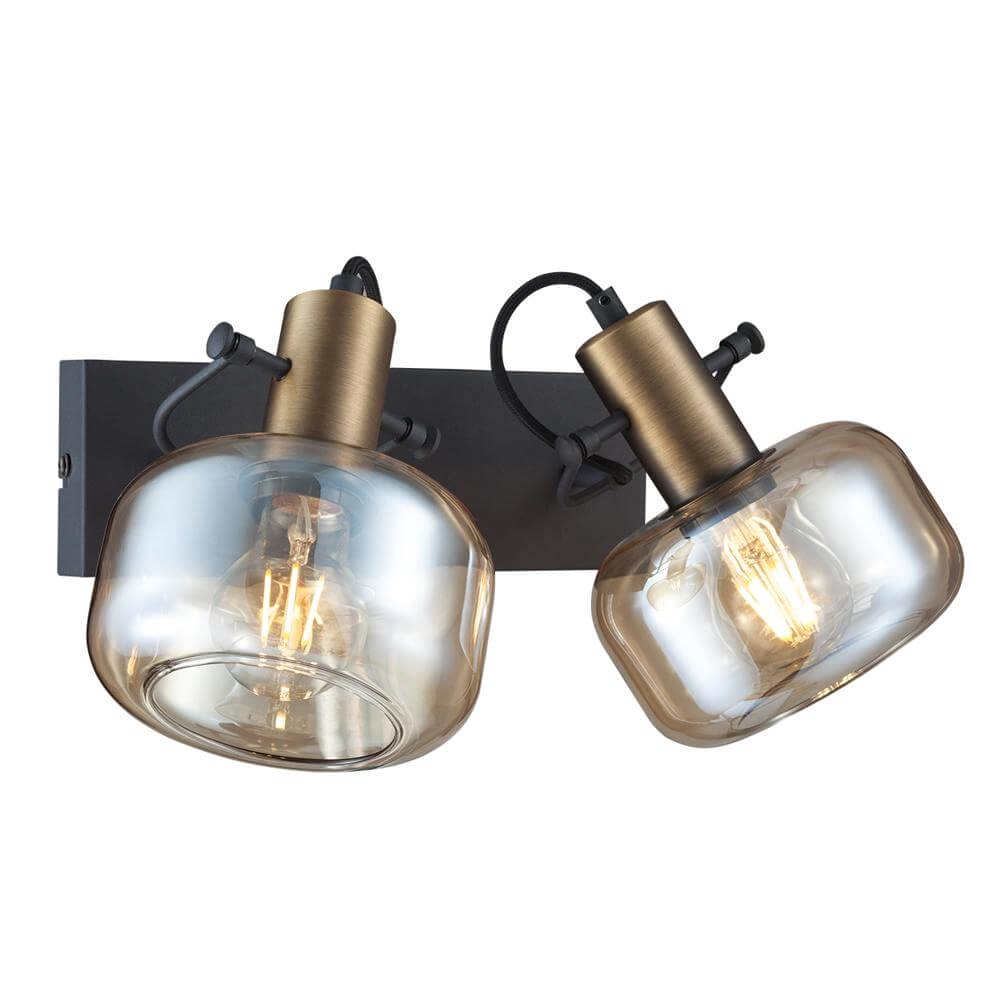 Double wall lamp Glaslic Amber glass Steinhauer 8712746174052