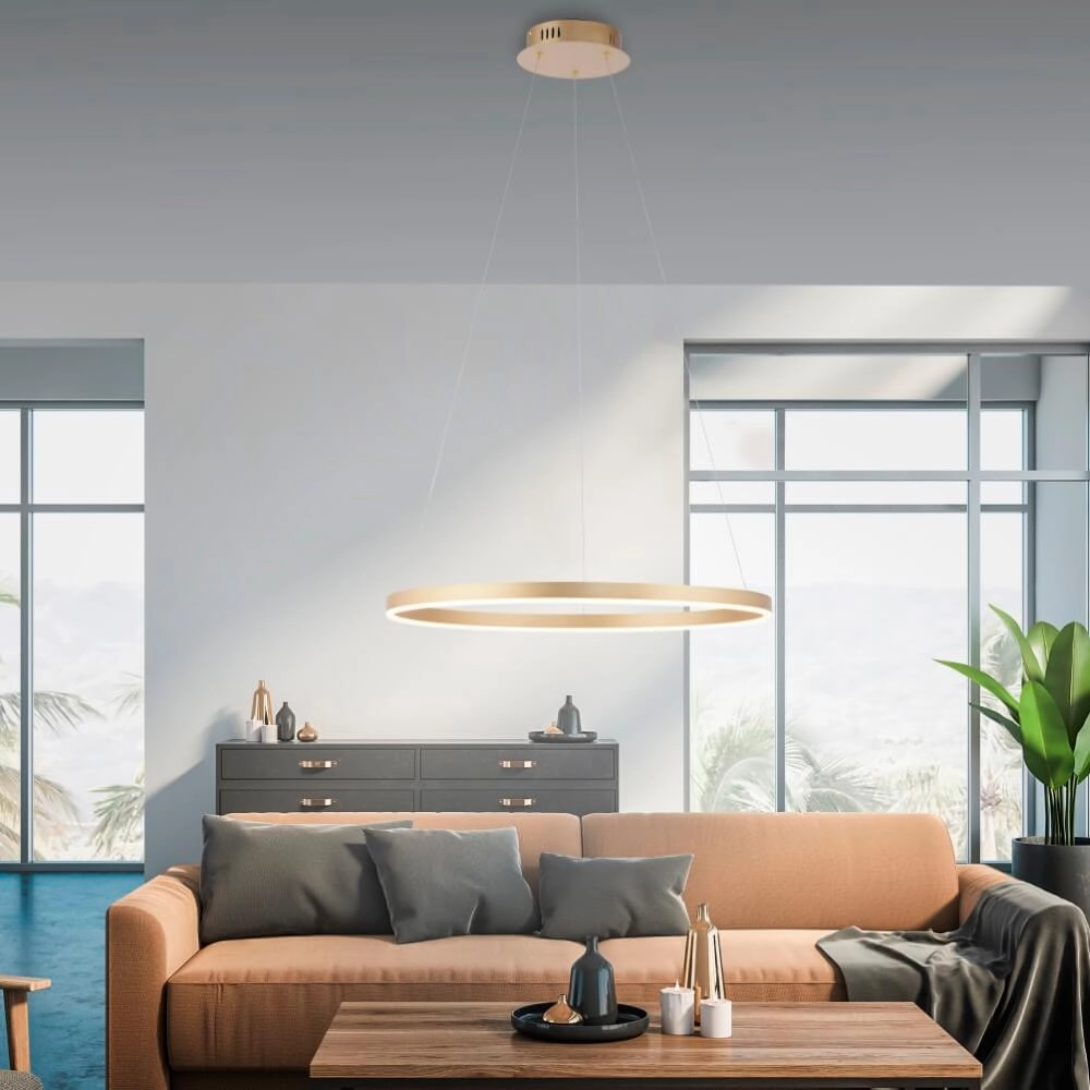 Pendant lamp Ritus brass Just Light 4043689985653