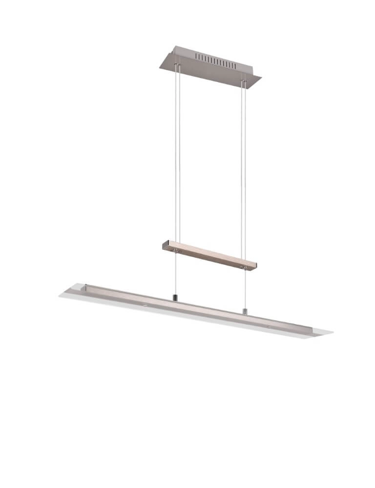 Glass pendant lamp Milos nickel Trio 4017807588262