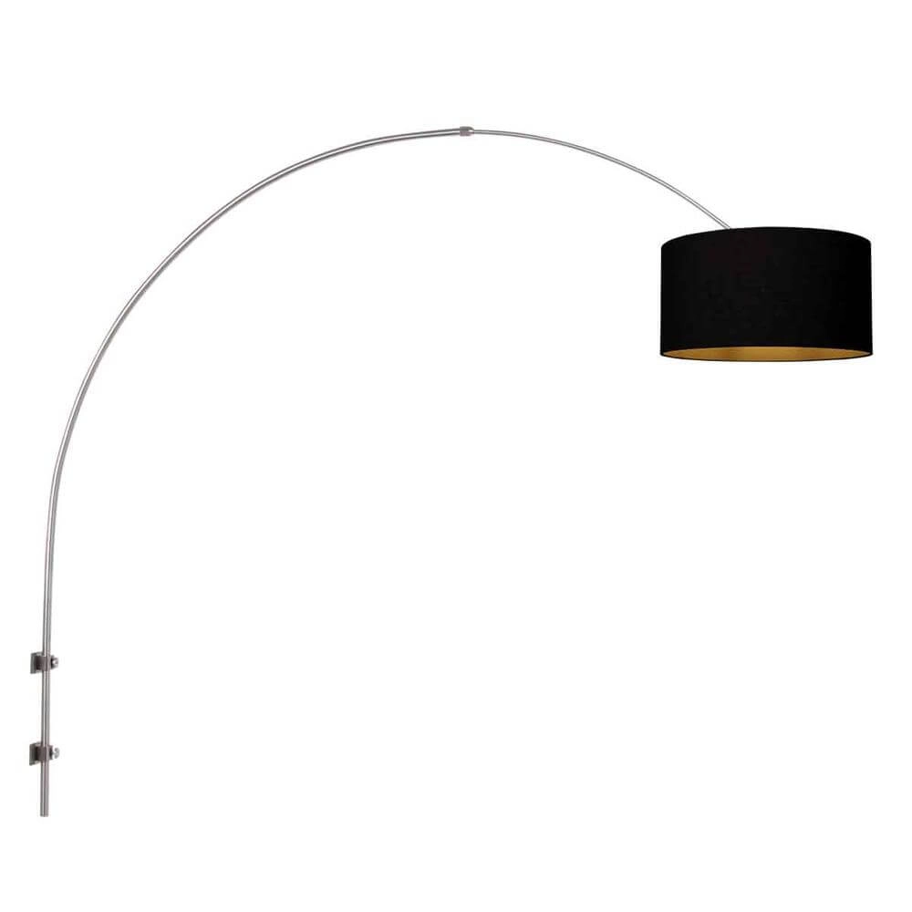Wall lamp Sparkled Light metal with black shade
