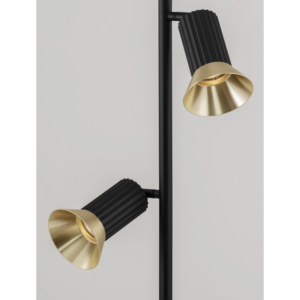 Design floor lamp Luvia black with gold Lyora 5212017475619