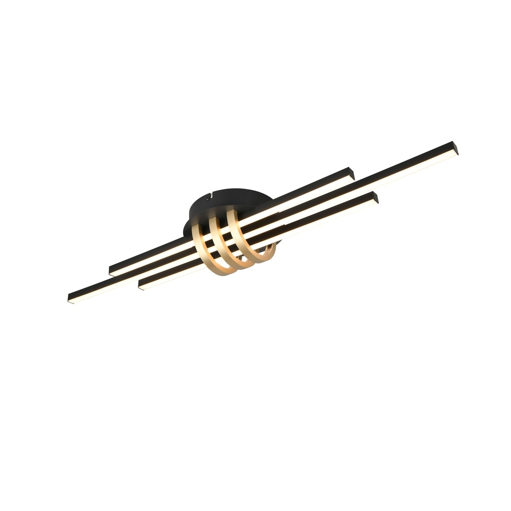 Ceiling lamp Cinto Design black with gold