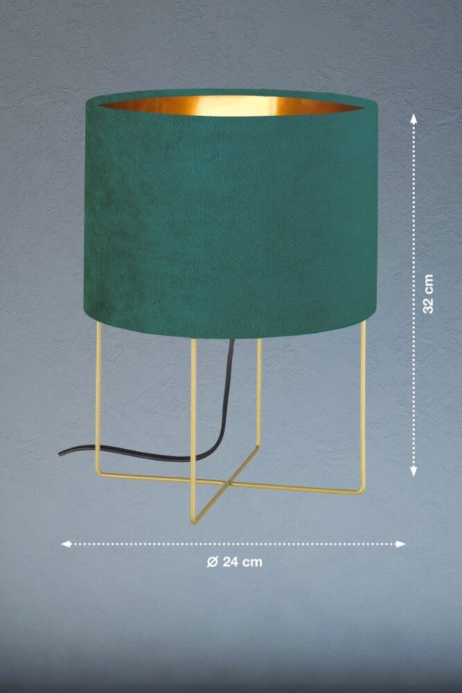 Table lamp Aura blue velvet Fischer & Honsel 4003694504621