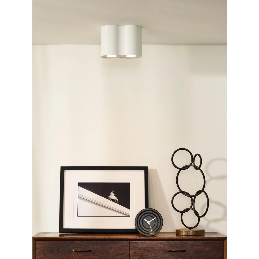 Surface-mounted ceiling spot Tube 2-light white Lucide 5411212220936
