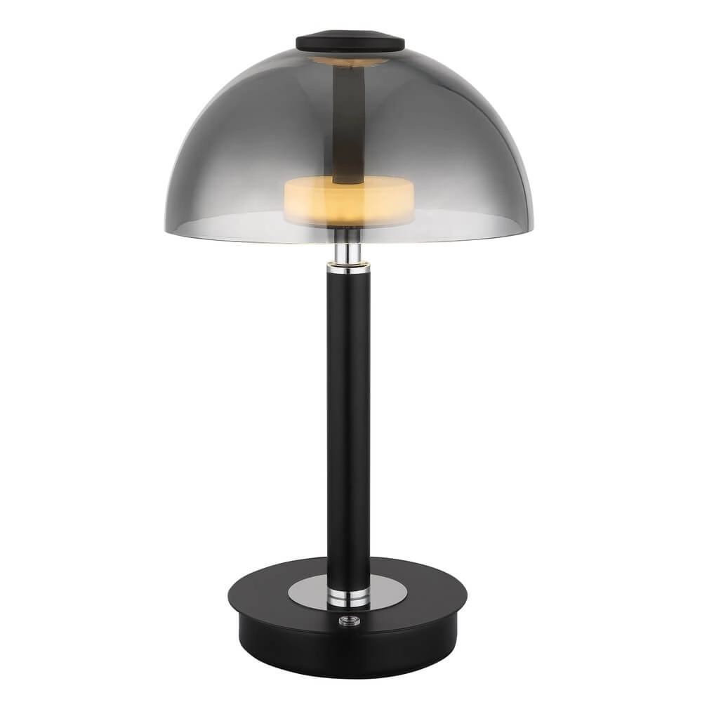 Table lamp Uldin black with smoke glass Globo 9007371468720