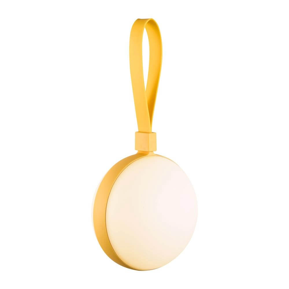 Sleek table lamp Bring To-Go yellow Ø 12cm