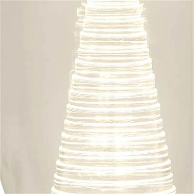 Modern table lamp Cyclone chrome with clear glass Searchlight 5053423176017