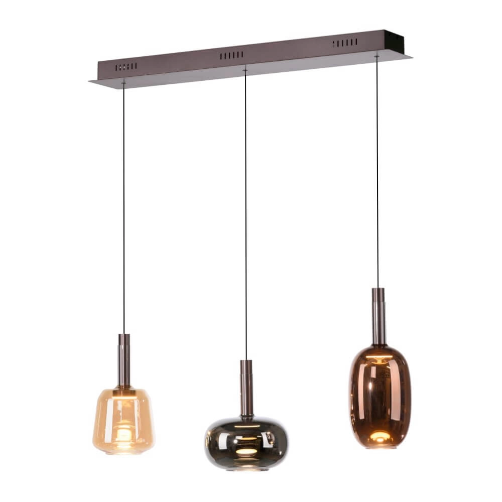 Cheerful hanging lamp Irides 3-light straight